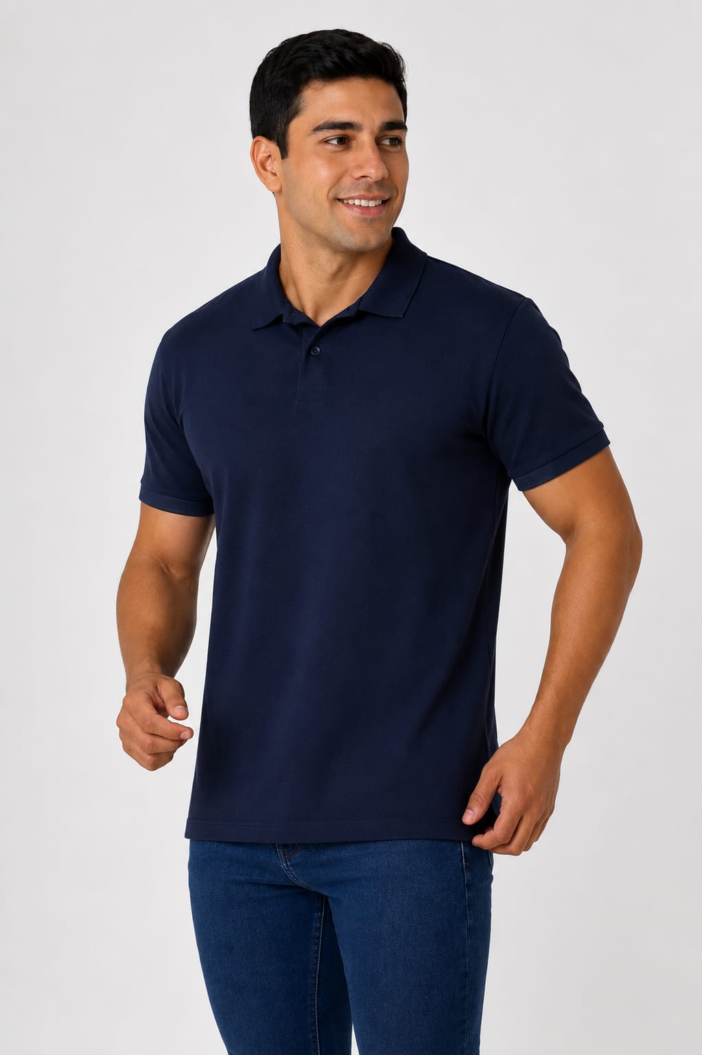 564140 - Polo Masculina 65% Poliester e 35% Viscose.