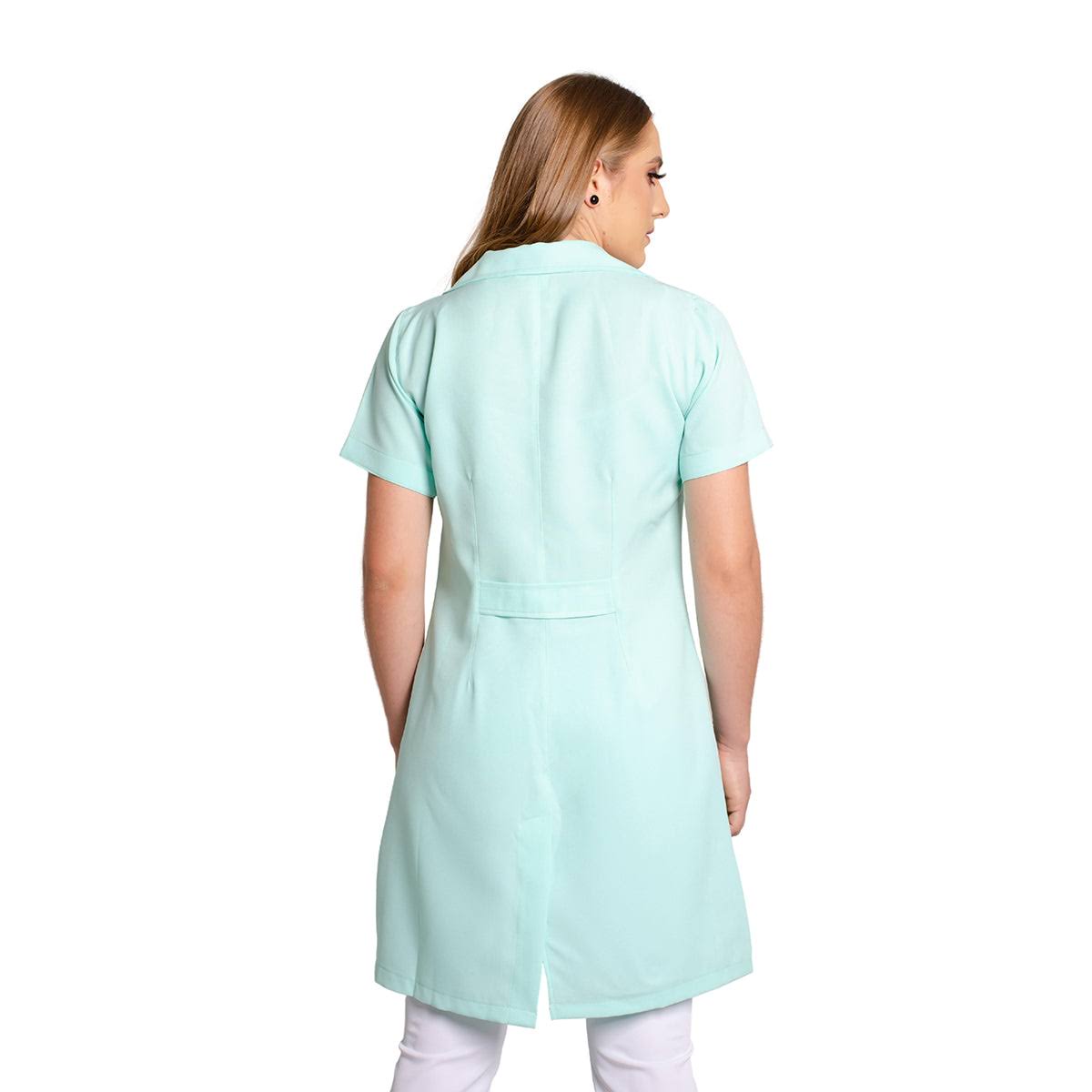 811012 - OFERTAS RELÂMPAGO - Jaleco Fem. Tecido Oxford Gola Normal Manga Curta.