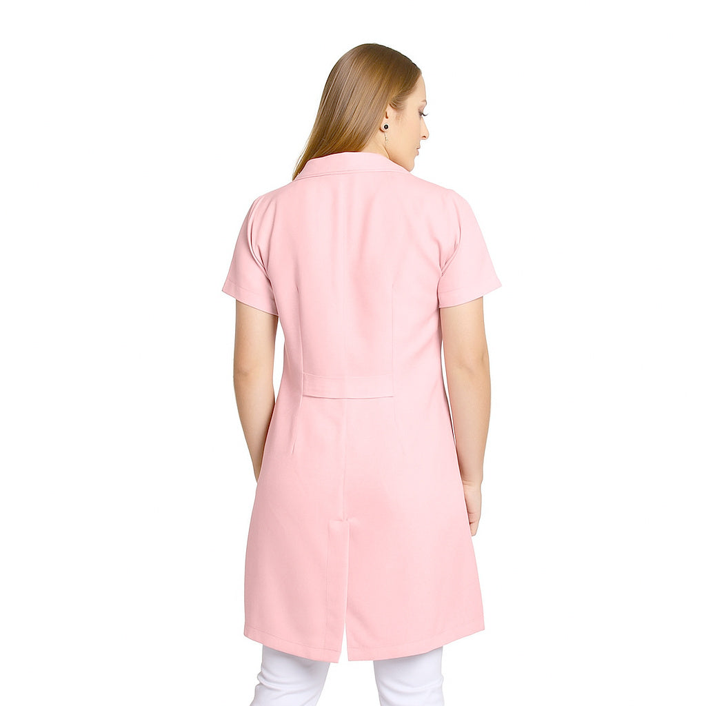 811015 - OFERTAS RELÂMPAGO - Jaleco Fem. Tecido Oxford Gola Normal Manga Curta.