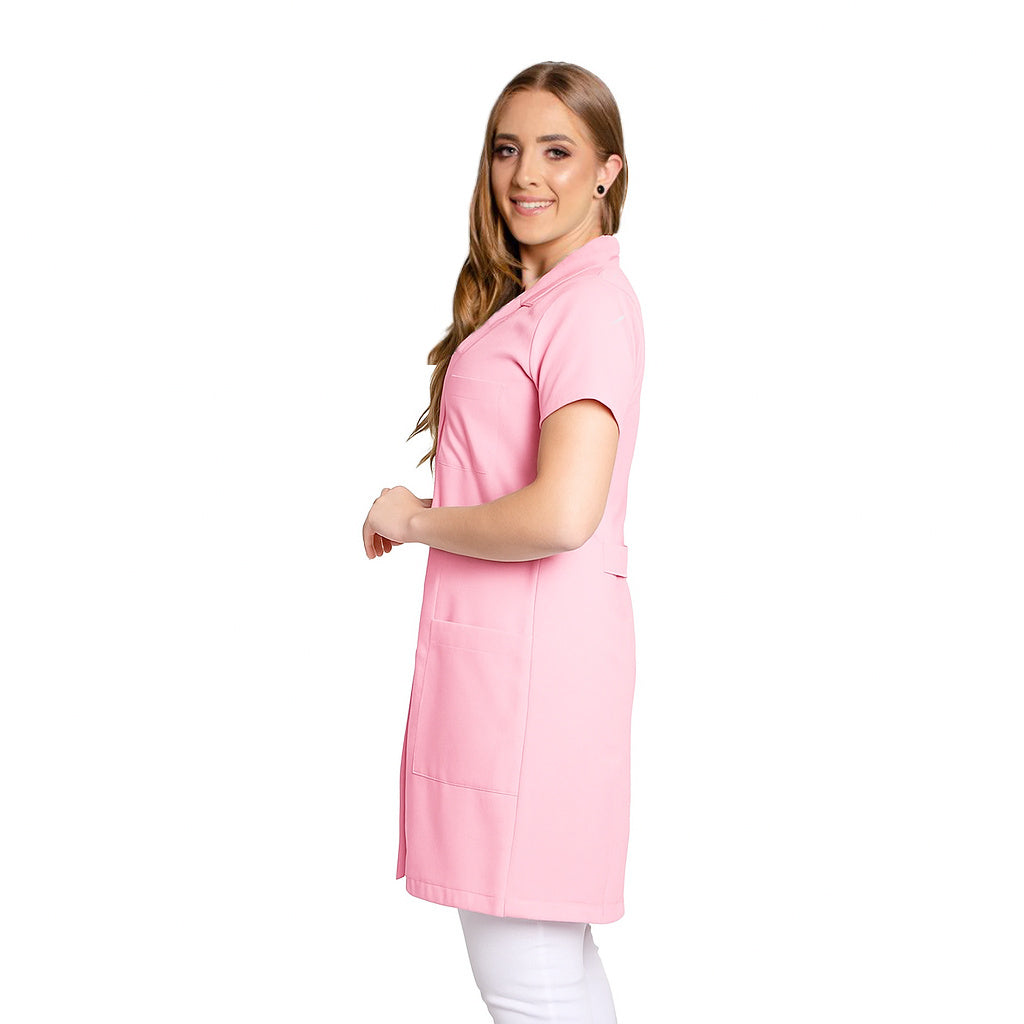 811015 - OFERTAS RELÂMPAGO - Jaleco Fem. Tecido Oxford Gola Normal Manga Curta.