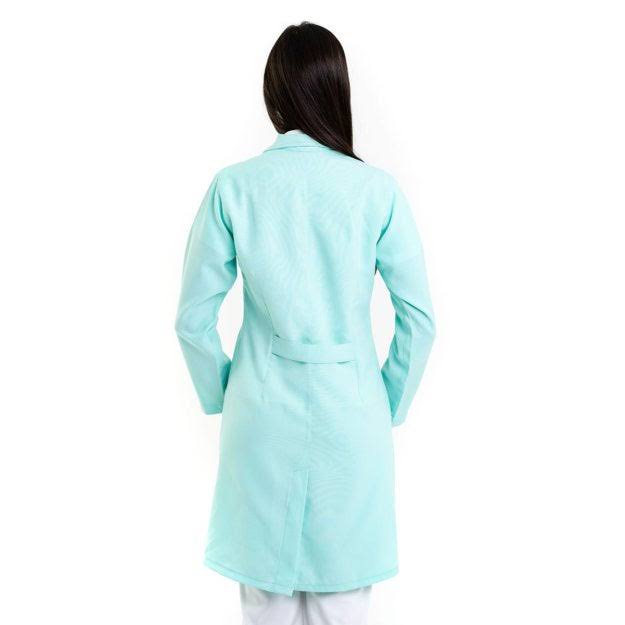 811042 -OFERTAS RELÂMPAGO - Jaleco Fem. Tecido Oxford Gola Pijama Manga Longa.