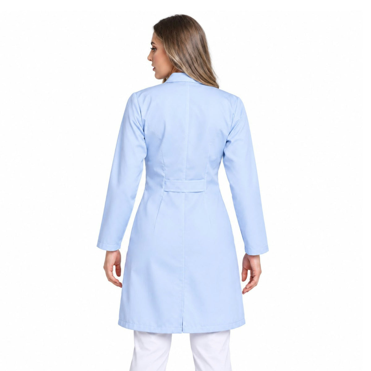 811071 - OFERTAS RELÂMPAGO - Jaleco Fem. Tecido Oxford Gola Padre Manga Longa.