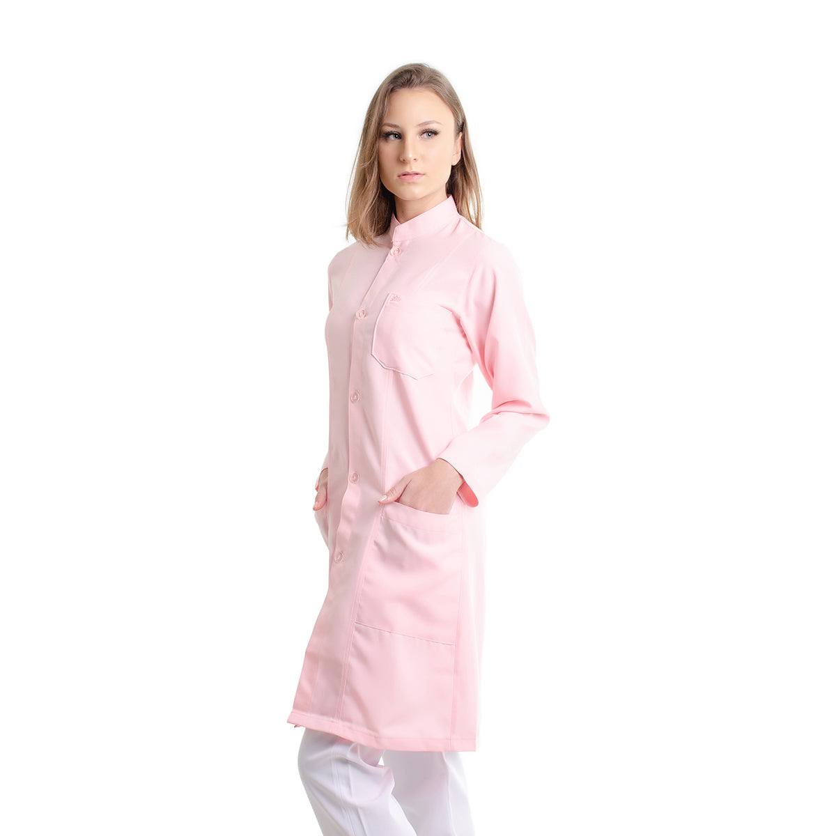 811073 - OFERTAS RELÂMPAGO - Jaleco Fem. Tecido Oxford Gola Padre Manga Longa.
