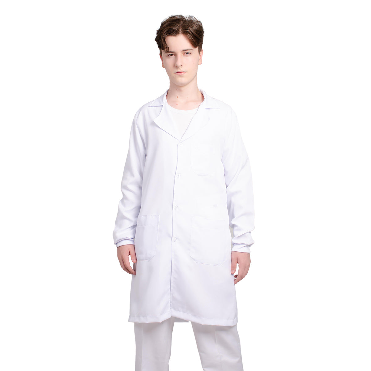 911009 - OFERTAS RELÂMPAGO - Jaleco Masc. Oxford Gola Normal Manga Longa Com Punho.