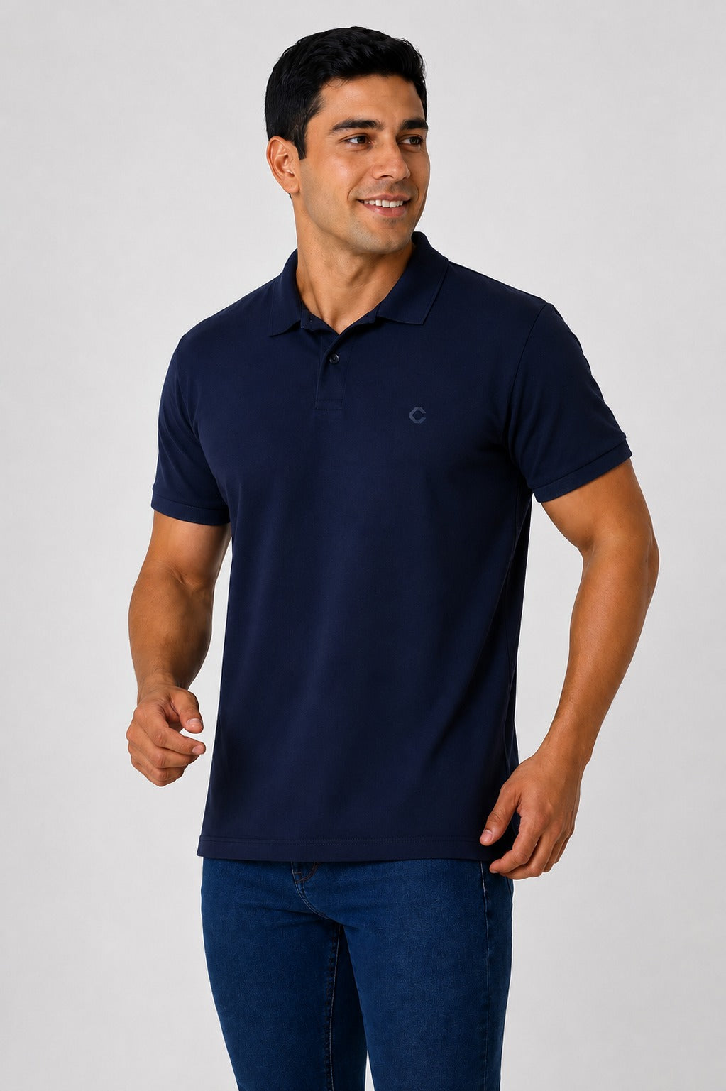 564140 - OFERTAS RELÂMPAGO - Camisa Polo Masculina 65% Poliester e 35% Viscose.