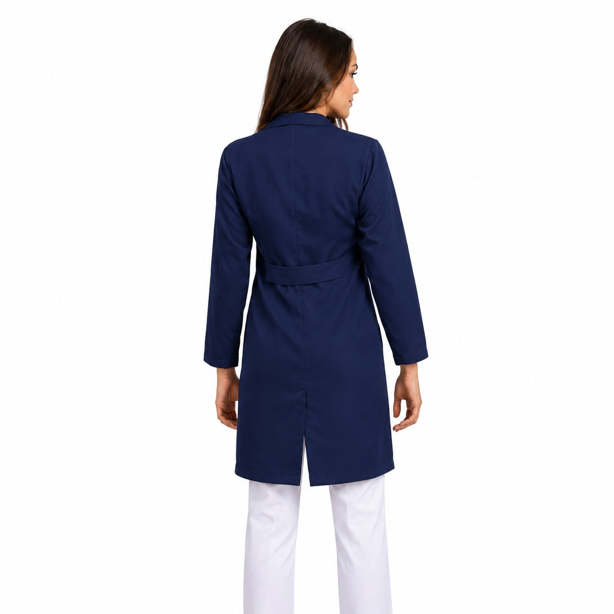 811000 - OFERTAS RELÂMPAGO - Jaleco Fem. Tecido Oxford Gola Normal Manga Longa.