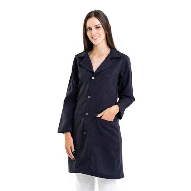 811000 - OFERTAS RELÂMPAGO - Jaleco Fem. Tecido Oxford Gola Normal Manga Longa.