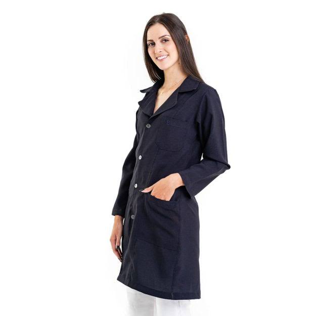 811000 - OFERTAS RELÂMPAGO - Jaleco Fem. Tecido Oxford Gola Normal Manga Longa.