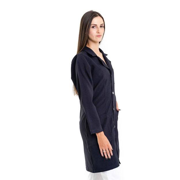 811000 - OFERTAS RELÂMPAGO - Jaleco Fem. Tecido Oxford Gola Normal Manga Longa.