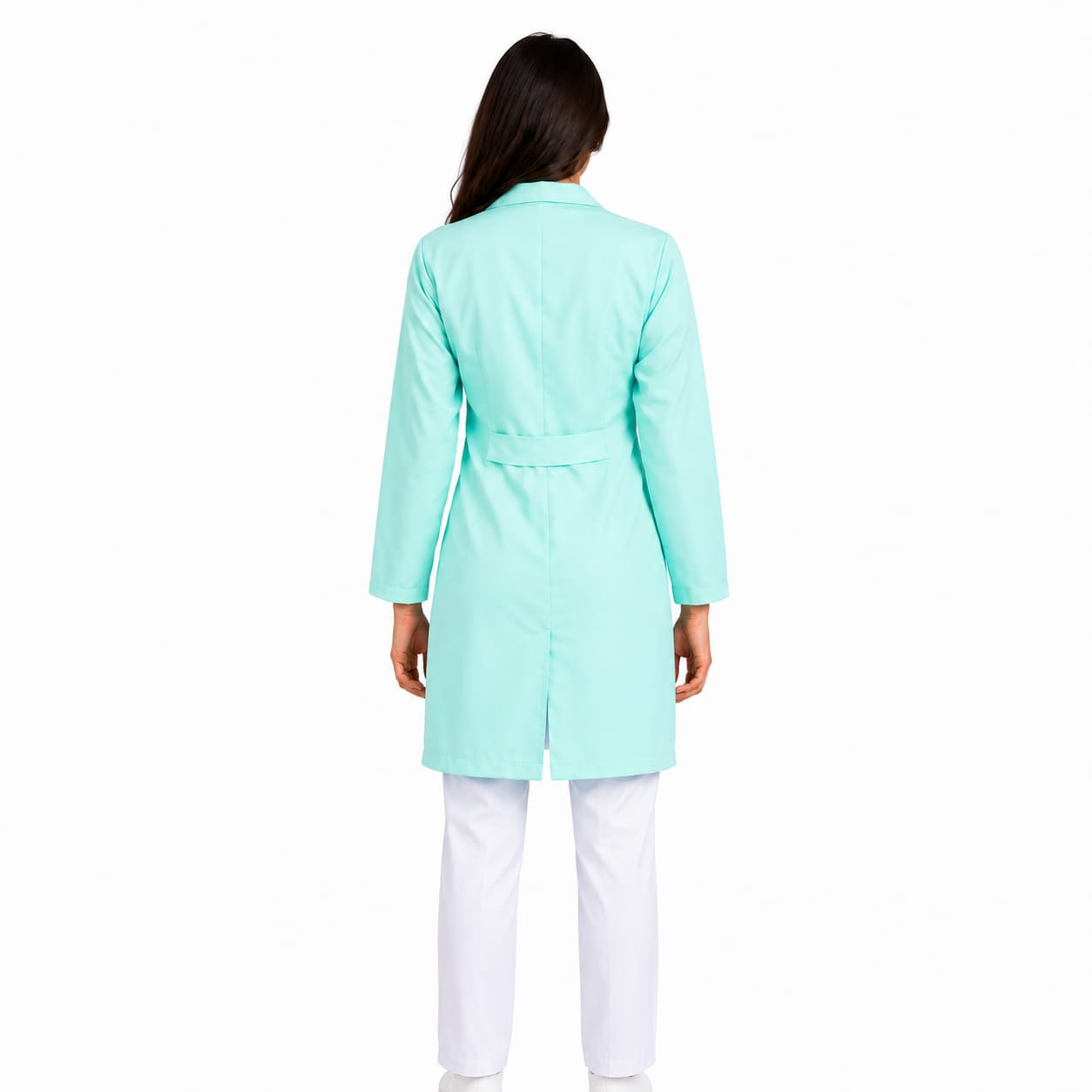 811000 - OFERTAS RELÂMPAGO - Jaleco Fem. Tecido Oxford Gola Normal Manga Longa.
