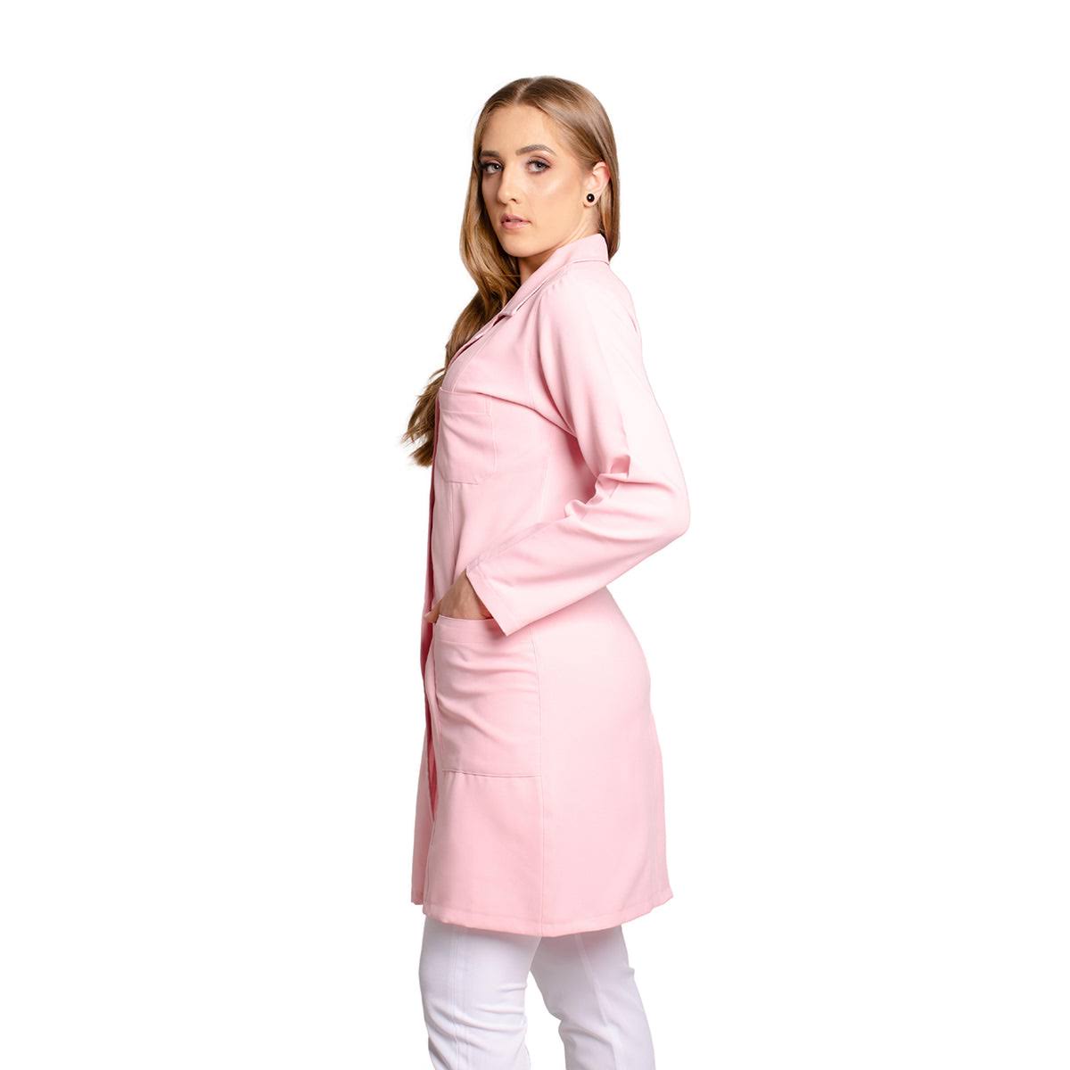 811003 - OFERTAS RELÂMPAGO - Jaleco Fem. Tecido Oxford Gola Normal Manga Longa.