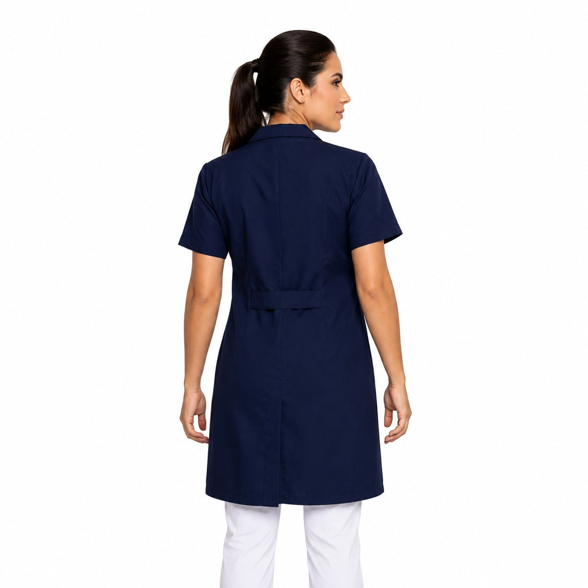 811012 - OFERTAS RELÂMPAGO  - Jaleco Fem. Tecido Oxford Gola Normal Manga Curta.