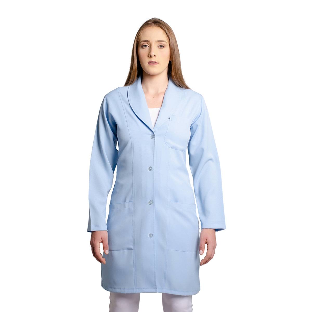 811042 -OFERTAS RELÂMPAGO  - Jaleco Fem. Tecido Oxford Gola Pijama Manga Longa.