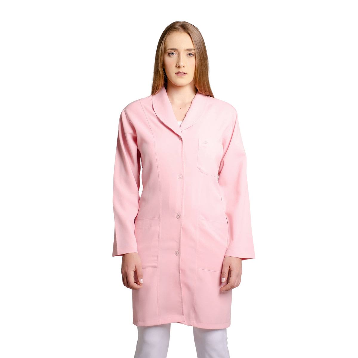 811045 - OFERTAS RELÂMPAGO - Jaleco Fem. Tecido Oxford Gola Pijama Manga Longa.