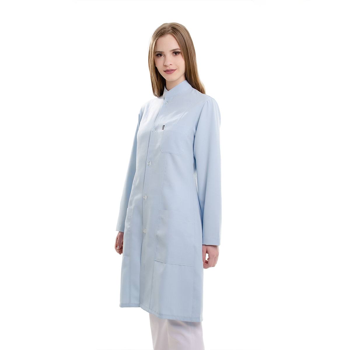 811071 - OFERTAS RELÂMPAGO  - Jaleco Fem. Tecido Oxford Gola Padre Manga Longa.