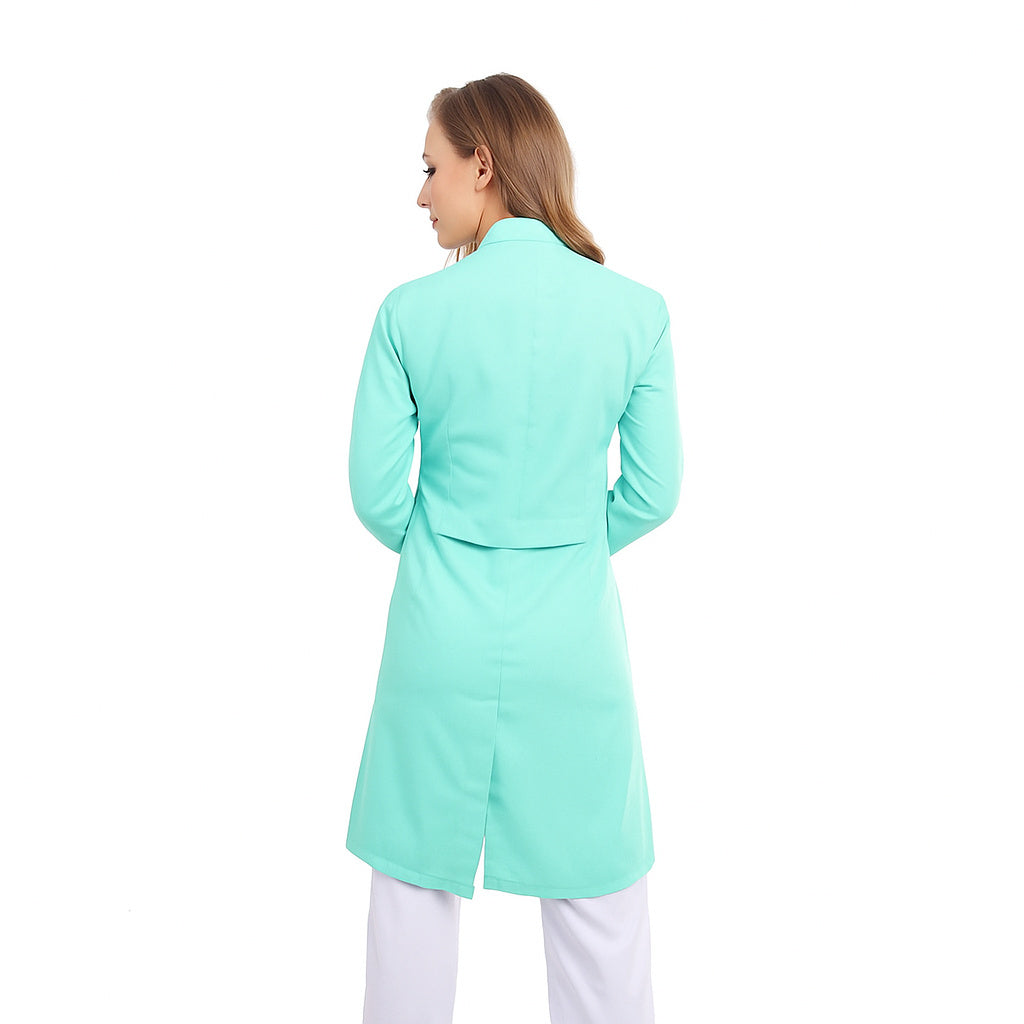 811071 - OFERTAS RELÂMPAGO  - Jaleco Fem. Tecido Oxford Gola Padre Manga Longa.