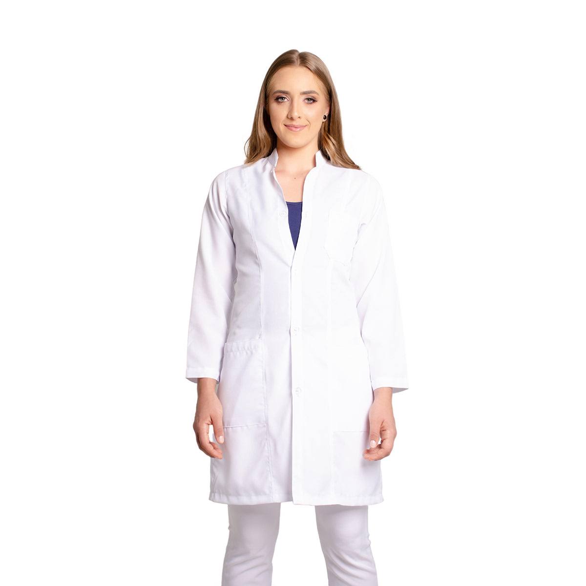 811073 - OFERTAS RELÂMPAGO  - Jaleco Fem. Tecido Oxford Gola Padre Manga Longa.