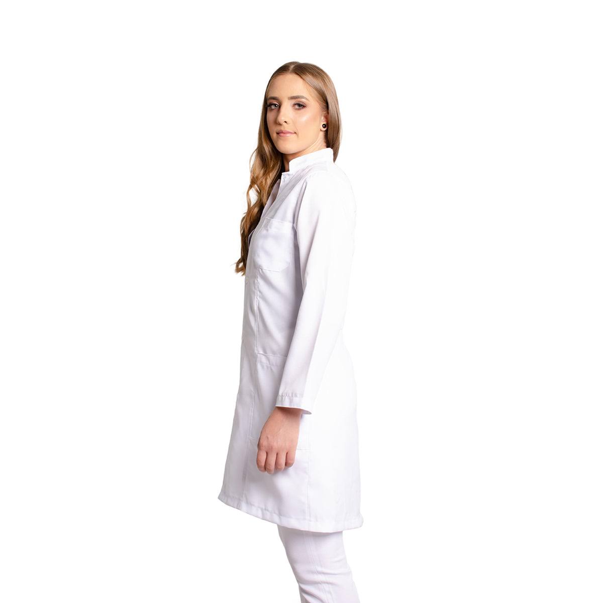 811073 - OFERTAS RELÂMPAGO  - Jaleco Fem. Tecido Oxford Gola Padre Manga Longa.