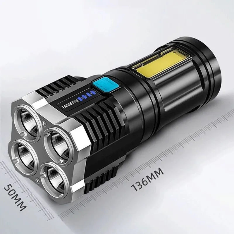 300925E - OFERTAS DA SEMANA - Alta Potência Alcance 7led +cob Lanterna Usb Recarregável Cor da lanterna Preto Cor da luz Branco.